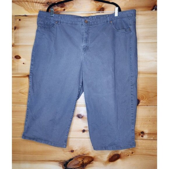 Gloria Vanderbilt Womens Capri Size 24 Brown Solid Amanda Capri Jeans - Picture 1 of 13